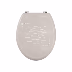 MSV ABATTANT WC, Allongé, Abattant rigide, Taupe, Panneaux MDF, 365 mm, 425 mm