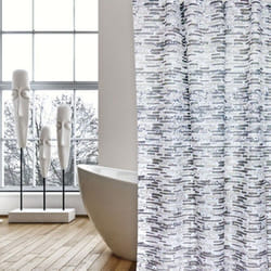 Rideau de douche Polyester brique 180x200cm Gris - Anneaux inclus MSV