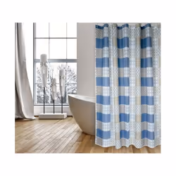 MSV 3700703934790 rideau de douche Anneau Polyester Bleu