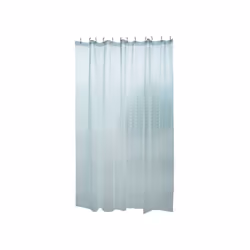 MSV Rideau de douche EVA KERRY, Monochromatique, Anneau, EVA (Acétate de vinyle d'éthylène), Transparent, 30 °C, 1800 mm