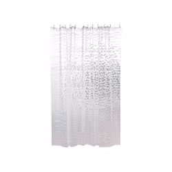 MSV RIDEAU DE DOUCHE, Monochromatique, Anneau, EVA (Acétate de vinyle d'éthylène), Transparent, 30 °C, 1800 mm