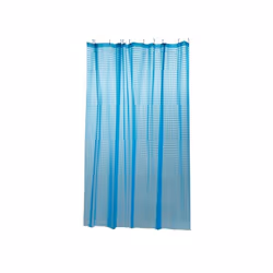 MSV 142158 Rideau de Douche Prime Eva 180x200cm Bleu, Polyester, 30 x 20 x 15 cm, Monochromatique, Anneau, EVA (Acétate de vi ...