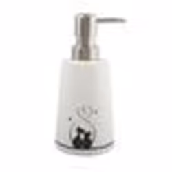 Distributeur de savon Céramique GATITOS Noir & Blanc MSV
