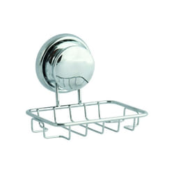 Porte Savon avec Mega Ventouse Acier chromé Gris MSV