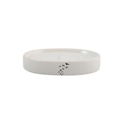 Porte savon céramique INDIA Blanc & Orange MSV