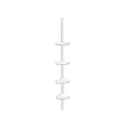 MSV 144920, Etagère modulable, Autonome, Polypropylène (PP), Acier, Blanc, Salle de bains, 240 mm