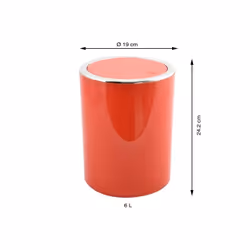 MSV 3700703939542 poubelle 6 L Rond Acrylonitrile-Butadiène-Styrène (ABS) Rouge