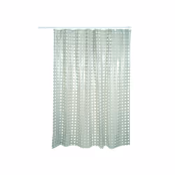 MSV RIDEAU DE DOUCHE, Monochromatique, Anneau, Polyvinyl chloride (PVC), Taupe, 40 °C, 1800 mm