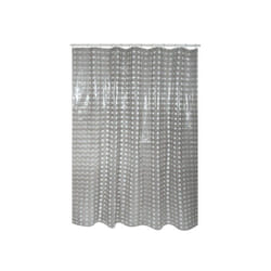 MSV 141046 - Cortina de Ducha (PVC y Polipropileno, 180 x 200 x 0,1 cm, 12 Anillas), Color Gris rideau de douche Anneau Polyvinyl chloride (PVC)