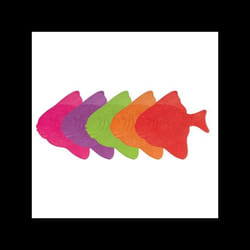 Lot de 5 Stickers figurines antidérapantes de douche ou baignoire Caoutchouc Poissons 165x16cm Multicolor MSV