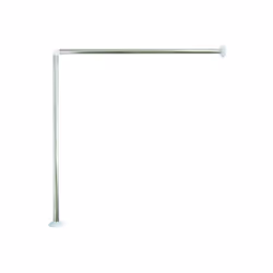 Barre tringle pour rideau de douche d'angle de la marque MSV MONTAGE FACILE: Inclus vis et cheville afin de faciliter la mise ...