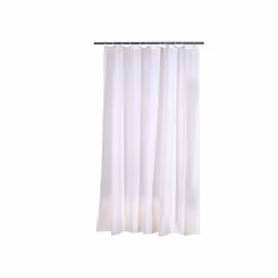 MSV RIDEAU DE DOUCHE, Monochromatique, Anneau, Polyester, Blanc, 30 °C, 1800 mm