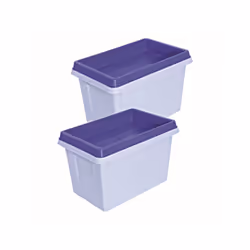 Lot de 2 boîtes à légumes de la marque MSV. Boîtes pour conserver une variété d'aliments. Dimensions: 35x23,5x23cm Couleur: B ...