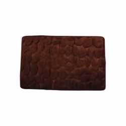MSV TAPIS DE BAIN, Marron, Monochromatique, Rectangulaire, Microfibre, Lavage en machine, 30 °C