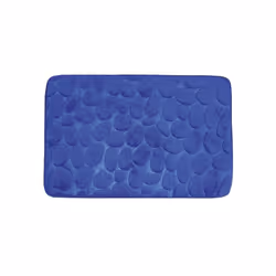 MSV TAPIS DE BAIN, Bleu, Monochromatique, Rectangulaire, Microfibre, 30 °C, 60 x 40 cm