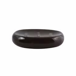 MSV PORTE SAVON, Noir, Vitrocéramique, Ovale, Drain, 130 mm, 100 mm