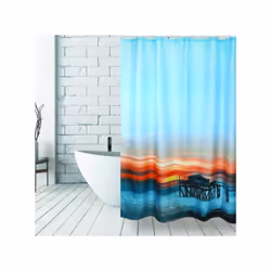 Rideau de douche de la marque MSV. Anti-moisissure, ce rideau de douche Textile Polyester est enduit d'un revêtement antibact ...