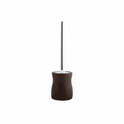 MSV Brosse Wc avec support Céramique PALMA Chocolat, Support et brosse pour toilettes, Marron, Vitrocéramique, 115 mm, 400 mm