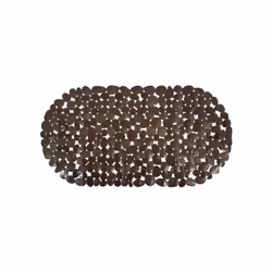 MSV TAPIS FOND DE BAIGNOIRE, Marron, Monochromatique, Ovale, Polyvinyl chloride (PVC), 39 x 99 cm