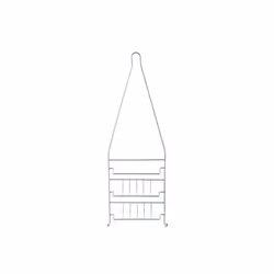MSV 140337, Acier, Argent, Support, Serviteur de douche, 1 crochet(s), 155 mm