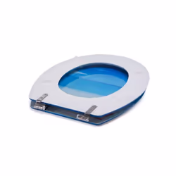 MSV BATTANT WC MDF PARADISE BLEU - CHARNIÈRES INOX