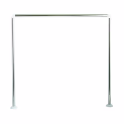 Barre tringle pour rideau de douche d'angle de la marque MSV MONTAGE FACILE: Inclus vis et cheville afin de faciliter la mise ...