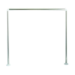 Barre tringle pour rideau de douche d'angle modulable à fixer 80x80x80cm Inox MSV