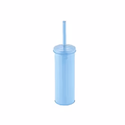 MSV BROSSE WC, Support et brosse pour toilettes, Bleu, Métal, 95 mm, 375 mm