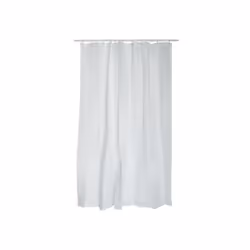 MSV RIDEAU DE DOUCHE, Monochromatique, Anneau, Polyester, Blanc, 30 °C, 1800 mm