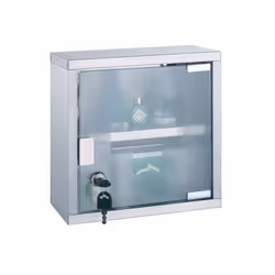 Armoire à pharmacie à clé Acier & Inox verre MSV