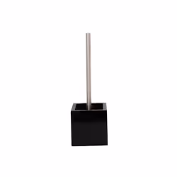 MSV BROSSE WC, Support et brosse pour toilettes, Noir, Acier inoxydable, Panneaux MDF, Acier inoxydable, 370 mm