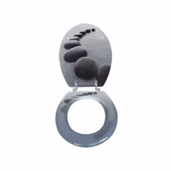 MSV 3700703945482 siège de toilette Abattant rigide Panneaux MDF Gris