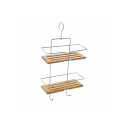 MSV 140610 étagères Support de fixation Bambou, Métal Bambou, Chrome
