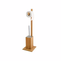 MSV Combiné Wc Bambou & Inox, 190 mm, 190 mm, 705 mm