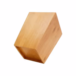 MSV 3700703946397 poubelle 3 L Carré Bambou Marron