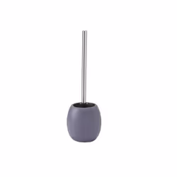 MSV BROSSE WC, Support et brosse pour toilettes, Gris, Vitrocéramique, 135 mm, 390 mm