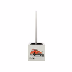 MSV 3700703948216, Support et brosse pour toilettes, Rouge, Blanc, Panneaux MDF, 110 mm, 110 mm, 370 mm