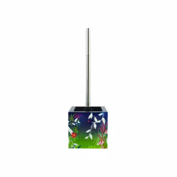 MSV 3700703948278, Support et brosse pour toilettes, Multicolore, Panneaux MDF, Acier inoxydable, 110 mm, 370 mm