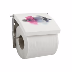 MSV Porte Rouleau Papier Wc Mural MDF & Inox BORNEO Blanc