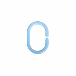 MSV 3700703948506, Shower curtain ring, Bleu, Polypropylène (PP), 12 pièce(s), 38 mm, 58 mm
