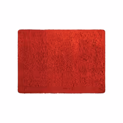 MSV TAPIS DE BAIN, Rouge, Monochromatique, Rectangulaire, Microfibre, 50 x 70 cm