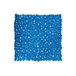 MSV 140890 Alfombrilla de PVC, Guijarro-Design, 53 x 0,1 cm, Azul Oscuro 53 x 53 cm