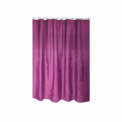 MSV RIDEAU DE DOUCHE, Monochromatique, Anneau, Polyester, Violet, 30 °C, 1800 mm