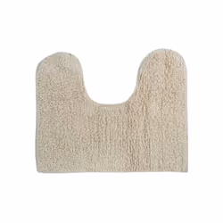 MSV TAPIS DE BAIN LAVABO &amp; WC, Beige, Coton, 450 mm, 350 mm