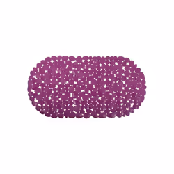 MSV TAPIS FOND DE BAIGNOIRE, Violet, Monochromatique, Ovale, Polyvinyl chloride (PVC), 35 x 68 cm