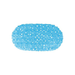 Tapis fond de Baignoire pvc galets 35x68cm Bleu Transparent MSV