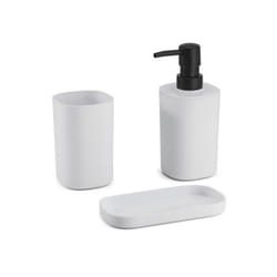 Ensemble 3 accessoires de salle de bain LONA Blanc MSV