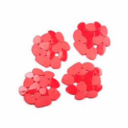 MSV 3700703952183, Rouge, Monochromatique, Rond, Polyvinyl chloride (PVC), 12 x 13 cm