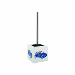 MSV 3700703952800, Support et brosse pour toilettes, Bleu, Blanc, Panneaux MDF, Acier inoxydable, 110 mm, 110 mm
