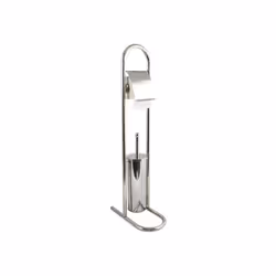 MSV COMBINÉ WC INOX, Support et brosse pour toilettes, Acier inoxydable, Acier inoxydable, 300 mm, 165 mm, 800 mm